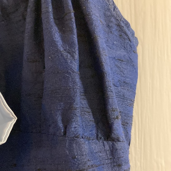 Lena Medoyeff raw silk dress in blue with light blue satin bow, size 2. - Picture 4 of 4